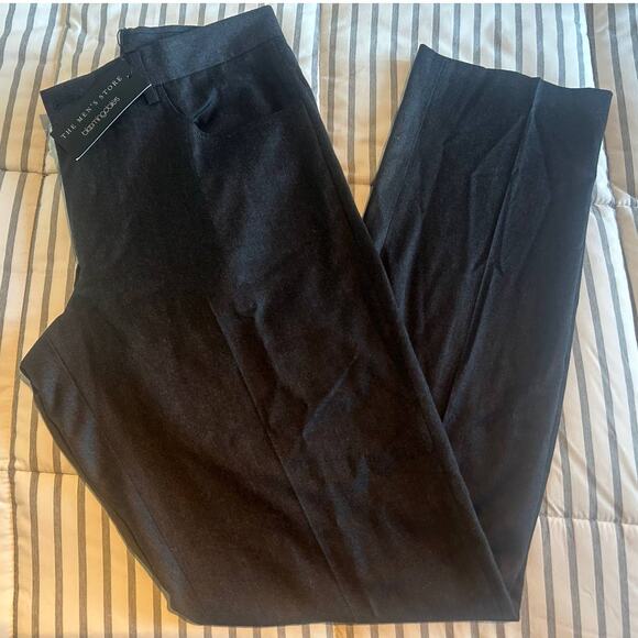 NWT $178 The Men’s Store at Bloomingdale’s Wool Dress Pant – Charcoal, Men’s 36R - Picture 1 of 8
